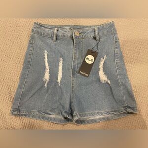 NWT HIGH-WAISTED BOOHOO DENIM SHORTS